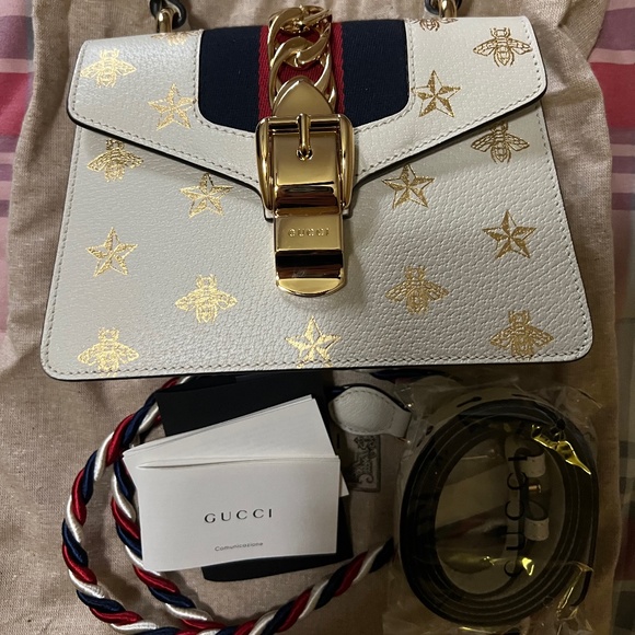 New Gucci Sylvie top handle bag